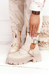 Women's Boots On A Platform Beige Cosmic Love