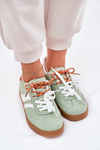 Low Women's Sneakers With Double Lacing Green Ventus