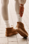 Women's Suede Snow Boots On Platform Camel Nereviana