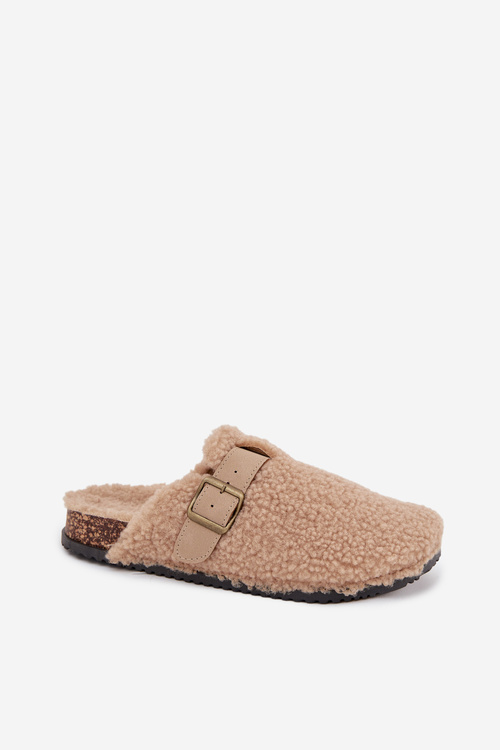 Women's slippers with sheep fur lining Beige Lorivine