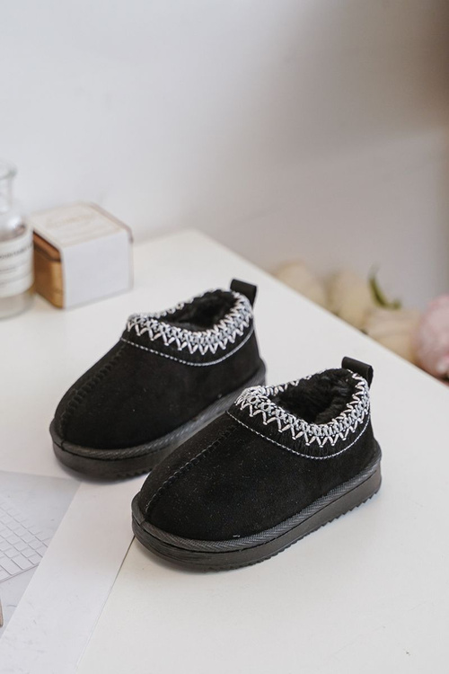 Botki Śniegowce Ocieplane Futerkiem Platforma Czarne Vilabria