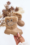 Children's Snow Boots with Fur Beige Lunami