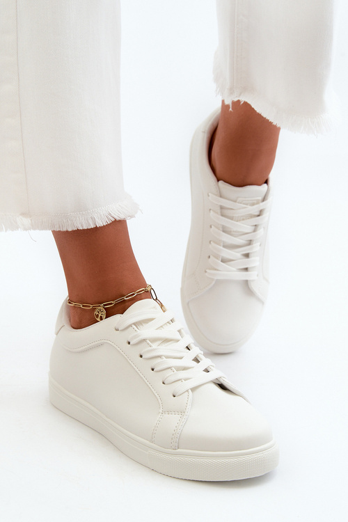 Low Women's Sports Sneakers Made of White Eco Leather Diunna