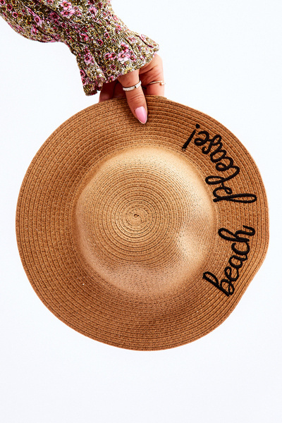 Kids Hat With Beach Please! Beige