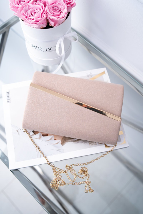 Women's Pink Brocade Evening Handbag