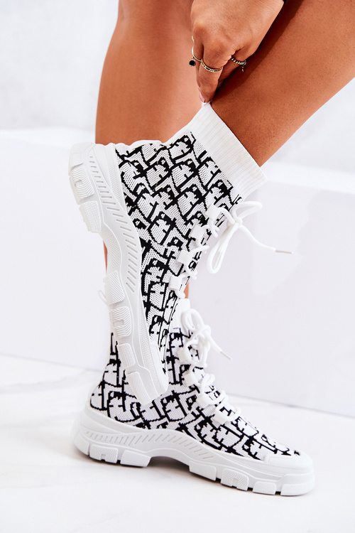 Sports Socks Shoes White and Black Kandice