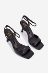 Women's High Heel Sandals Eco Leather Black Brisora