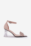 Elegant Court Shoes With Bow Vinceza 62212 Beige