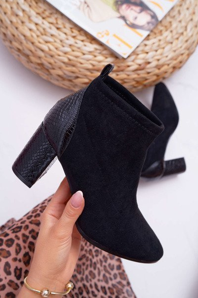 Women's Stiletto Suede Boots Black Ferrous