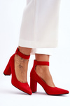 Suede Elegant Pumps Red Gloria