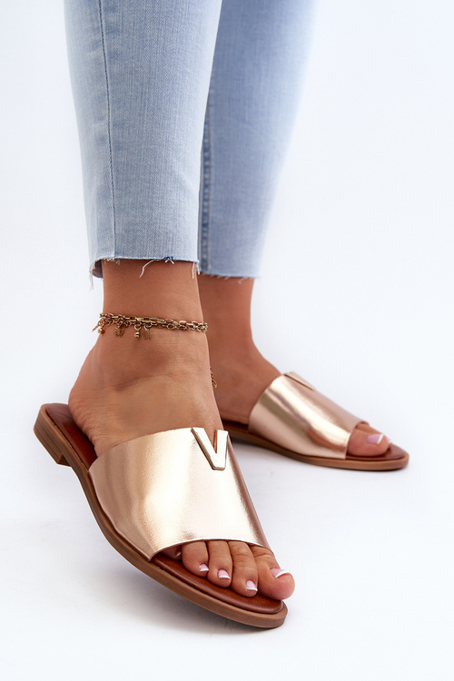 Women's Eco Leather Flat Sandals Golden Maliha