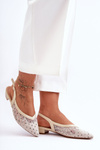 Women's Polka Dot Ballet Flats Beige Adore