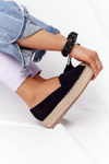 Espadrilles On A Straw Platform Black Highway