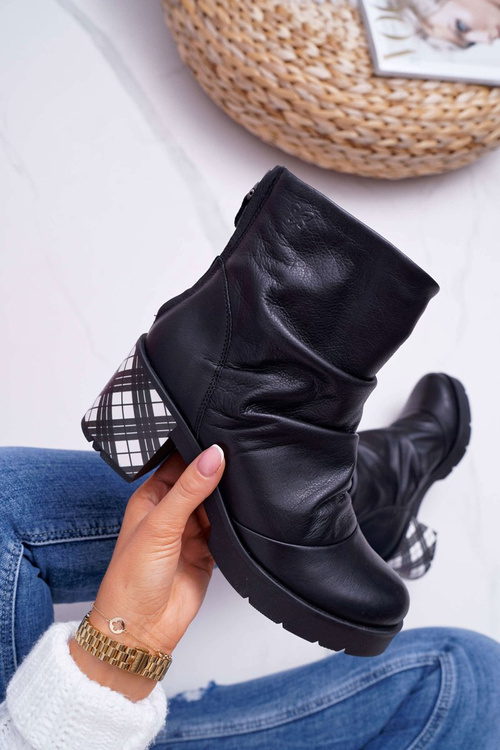 Maciejka Women's Leather Boots Black 04216-01