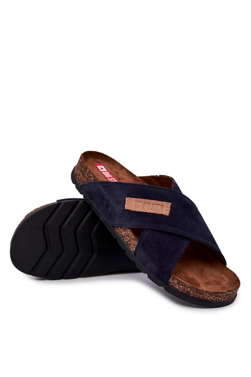 Men's Comfortable Slippers Big Star JJ176008 Navy blue