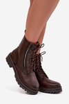 Women's Work Boots Lined Chocolate Ivonelle