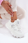 Women's Sports Sneakers On Thick Sole White Prononice