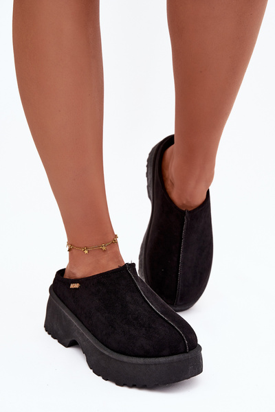 Niskie Damskie Śniegowce Na Platformie Czarne Yrenna