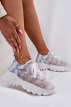 Damskie Sneakersy Z Szydełkową Cholewką Multikolor Jelhiris