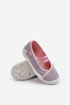 Slippers Ballerinas with Pattern Befado 116X328 Gray-Pink