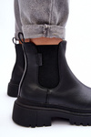 Leather Ankle Boots with Insulated Big Star MM274619 Black