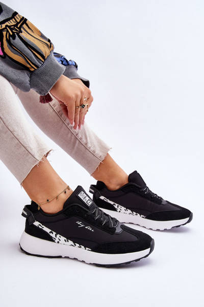 Sneakersy Damskie Memory Foam System Czarne Big Star LL274956