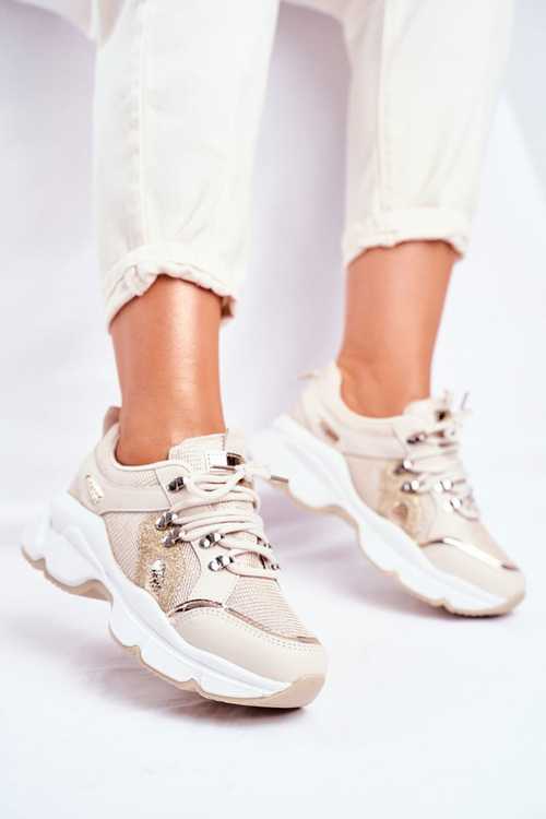 Sportowe Damskie Buty Złote Beijing