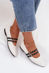 Women's Balerinas With Straps White Deliora