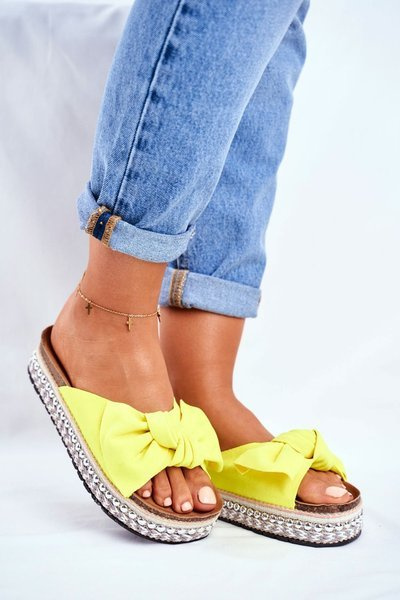 Women's Slides High Yellow Neon Mortigo