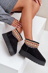 Women's Snow Boots With Pattern On Platform Black Avatharia