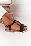 Flat Women's Sandals Black Willow