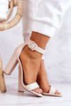 Heel Sandals Beige Georgina