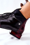 Leather Boots Maciejka 04744-29 Marbled Maroon