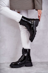 Varnished Boots With Studs Black Palmira
