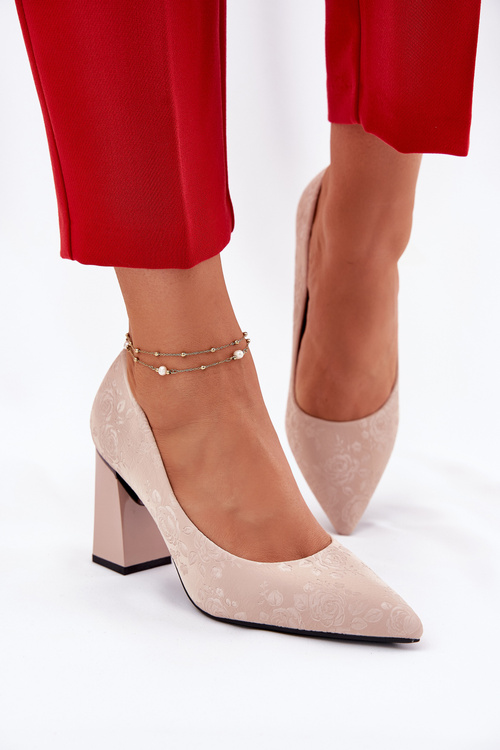 Elegant Heels On A Heel In Pink Vinceza 62223 Beige