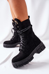 Suede Insulated Boots With Decorative Stones Black Hadley