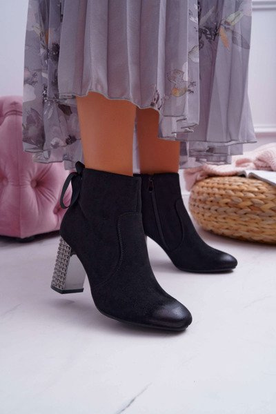 Women's Stiletto Boots Rock Zipper Black Stein