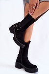 Women's Suede Warm Boots Workers Black Brinnon