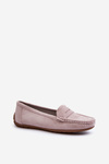 Women's Suede Moccasins Purple Lenvie