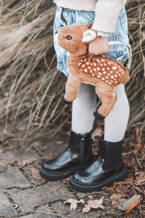 Children's Boots with Zipper Lined Black Jolynn