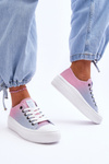 Low Platform Sneakers Big Star LL274A187 Pink and Blue