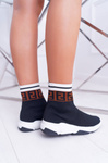 Women's Sports Shoes High Sock Black Press