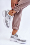 Sportowe Buty Damskie Lekkie Biało-Szare Big Star LL274375 