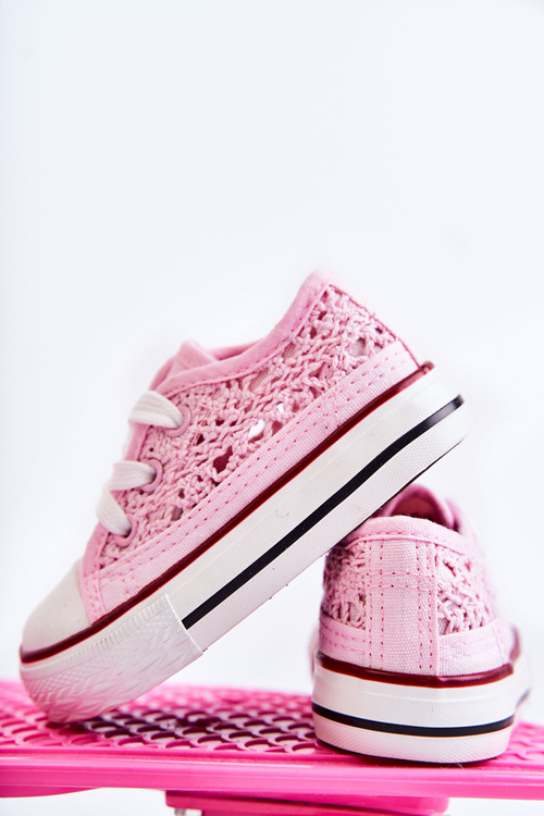 Children's Sneakers With Lace Pink Roly-Poly