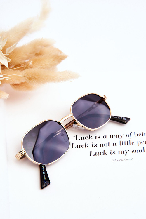 Trendy Sunglasses Ful Vue V160049 Gold-Black