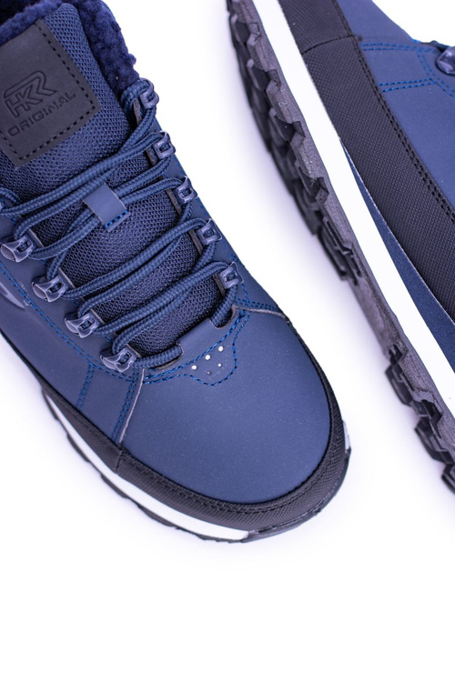 Męskie Ocieplane Buty Trekkingowe Granatowe Newlans2