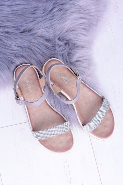 Women's Flat Grey Sandals Estrene