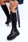 Flat Heel Boots With Sock Black Itona