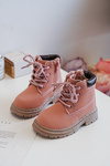 Children's Trapper Boots with a Zip Pink Bansi