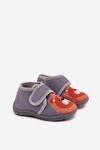 Children's slippers with velcro grey Katline